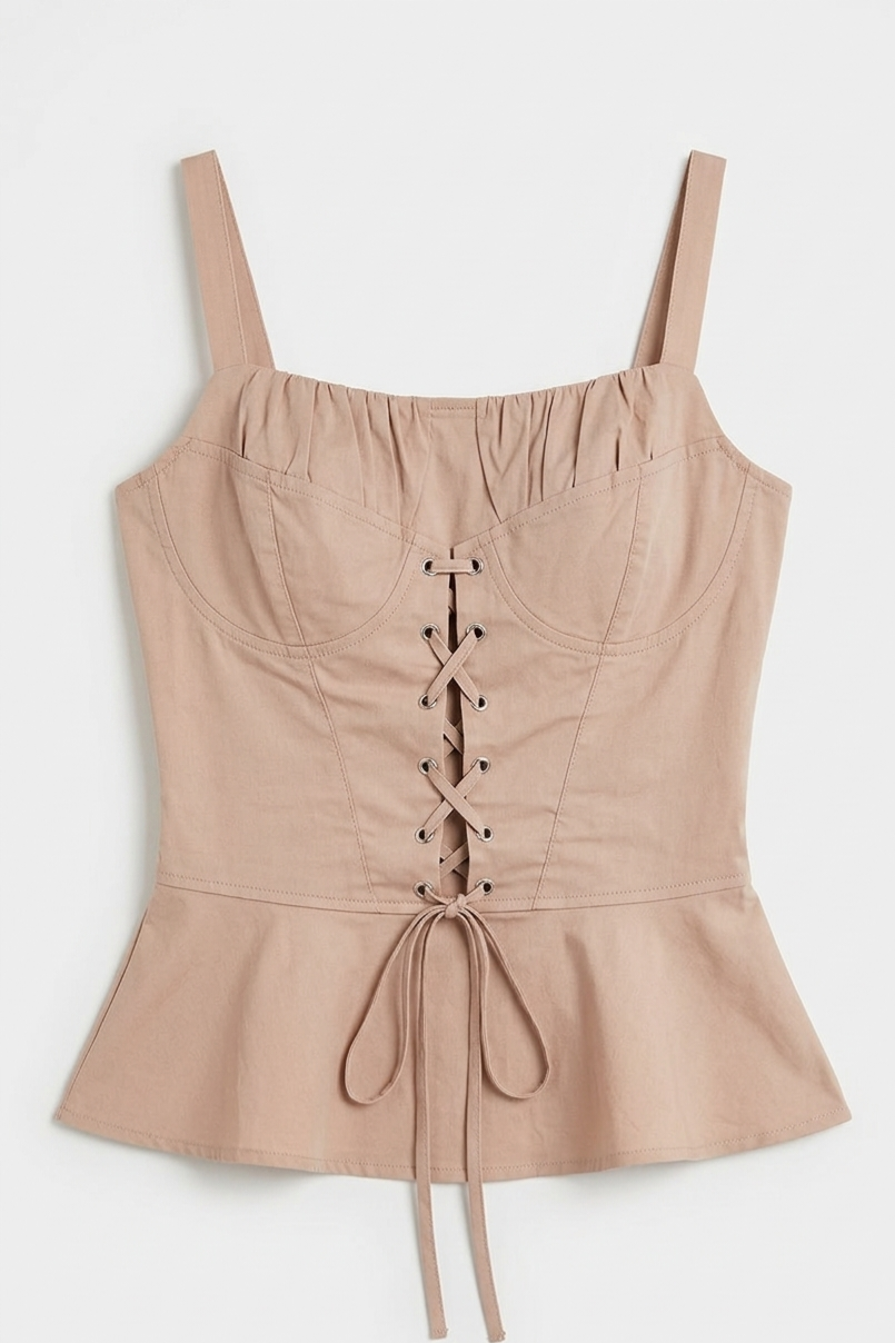 Lace me up poplin top