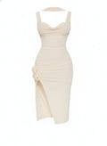 Denisa Mesh Midi Dress