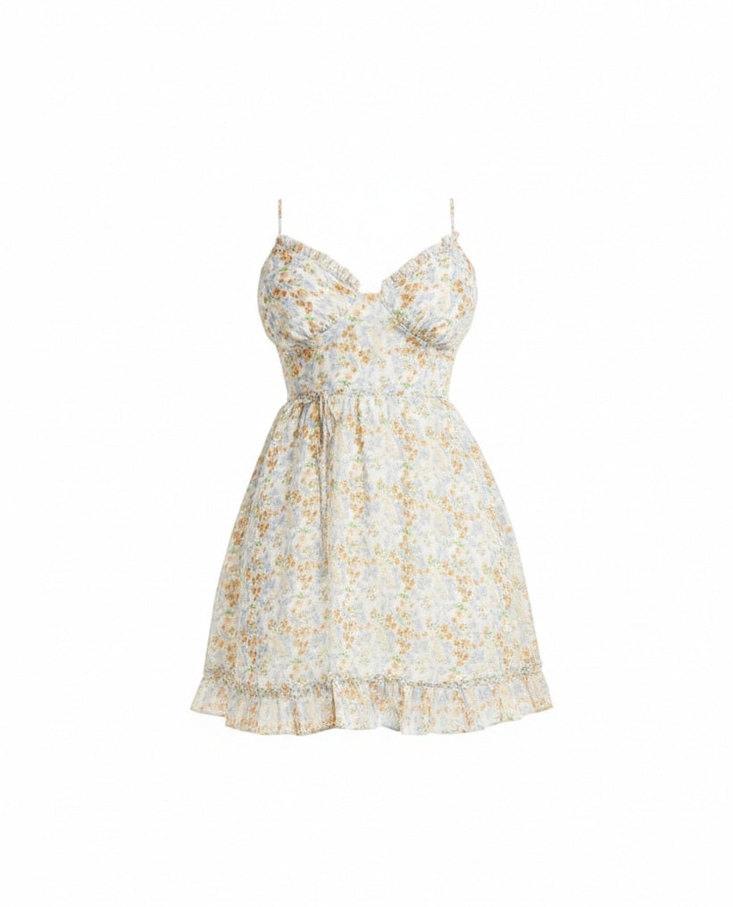 Floral Chiffon Mini Dress