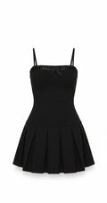 Pleated Mini Dress