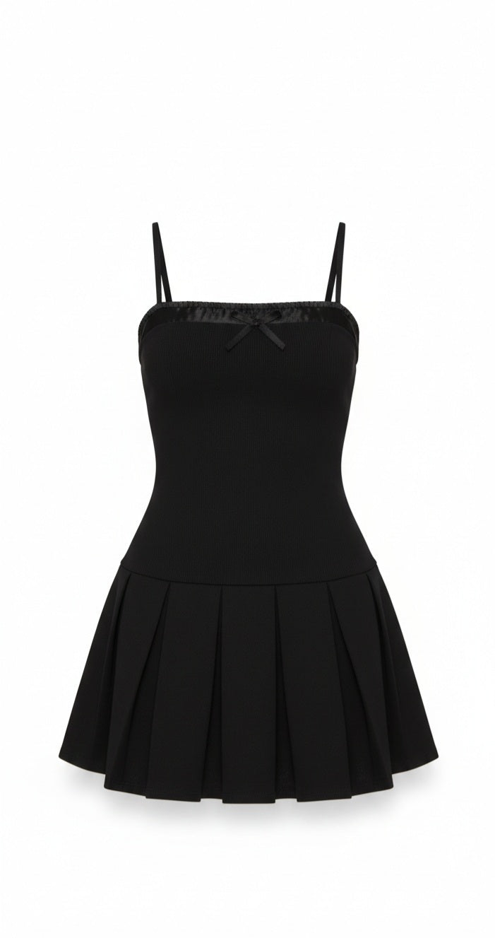black dress white pleats Pleated and – Five Clothing Store creating a perfect balance Size:6 (Pre-Order - Ships Early September) Emerald Green Bridesmaid Dresses sleeveless blue dress