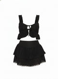 Kiki Black Skirt and Crop Set