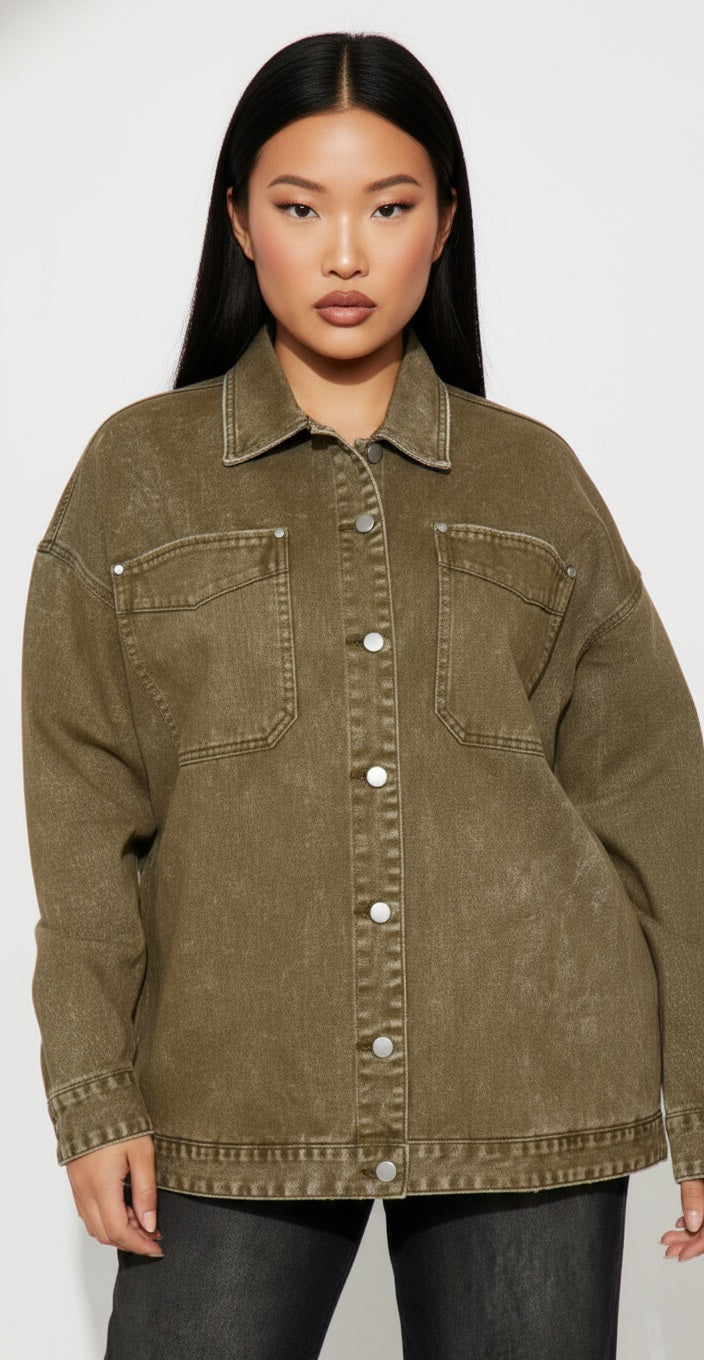Sage Olive Shacket
