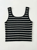 Striped sweater tank top